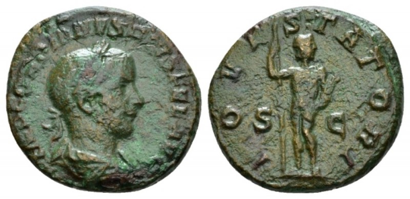 Gordian III, 238-244 As circa 241-243, Æ 23.5mm., 8.66g. Laureate, draped, and c...