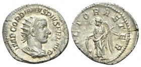 Gordian III, 238-244 Antoninianus circa 243-244, AR 23.5mm., 3.88g. IMP GORDIANVS PIVS FEL AVG Radiate, draped and cuirassed bust r. Rev. VICTOR AETER...