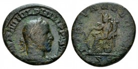 Philip I, 244-249 As circa 244-249, Æ 24.5mm., 8.35g. IMP M IVL PHILIPPVS AVG Laureate, draped and cuirassed bust r. Rev. FORTVNA REDVX Fortuna seated...