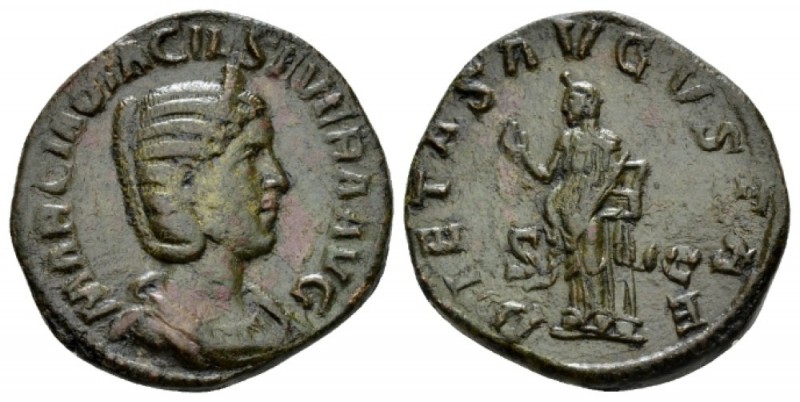 Otacilia Severa, wife of Philip I Sestertius 244-249, Æ 29mm., 16.48g. MARCIA OT...