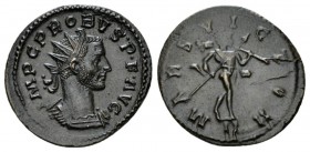 Probus, 276-282 Antoninianus Lugdunum circa 277, Æ 24mm., 3.58g. IMP C PROBVS PIVS AVG Radiate and cuirassed bust r. Rev. Mars advancing r., holding s...