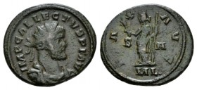 Allectus, 293-296 Antoninianus Londinium circa 293-296, Æ 22mm., 4.44g. Radiate and cuirassed bust r. Rev. Pax standing l., holding torch and sceptre....