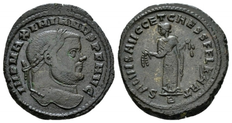 Maximianus Herculius, first reign 286-305 Follis circa 298-299, Æ 27.5mm., 10.41...