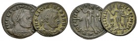 Licinius, 308-324 Lot of two Follis circa 314, Æ 20mm., 6.37g. ot of two follis: RIC 23 and 29c. C 163.

Very Fine-Good Very Fine.

From the E.E. ...