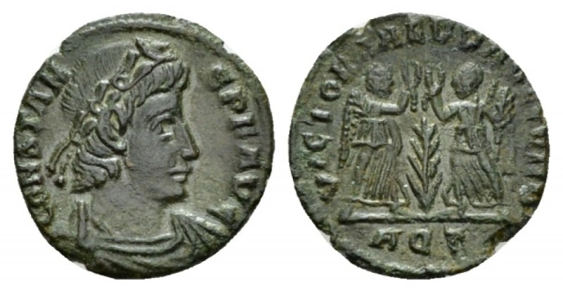 Constans, 337-350 Æ2 circa 347 - 348, Æ 15mm., 1.36g. CONSTANS PF AVG Diademed, ...