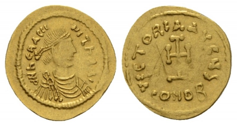 Heraclius, 610-641. Tremissis Constantinople circa 610-613, AV 16.5mm., 1.24g. d...