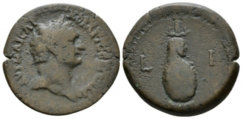 Egypt, Alexandria Domitian, 81-96 Diobol circa 90-91 (year 10), Æ 24.5mm., 8.18g...