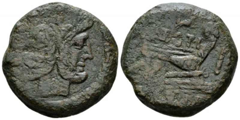 C. Antesti. As circa 146, Æ 30mm., 26.87g. Laureate head of Janus; above, mark o...