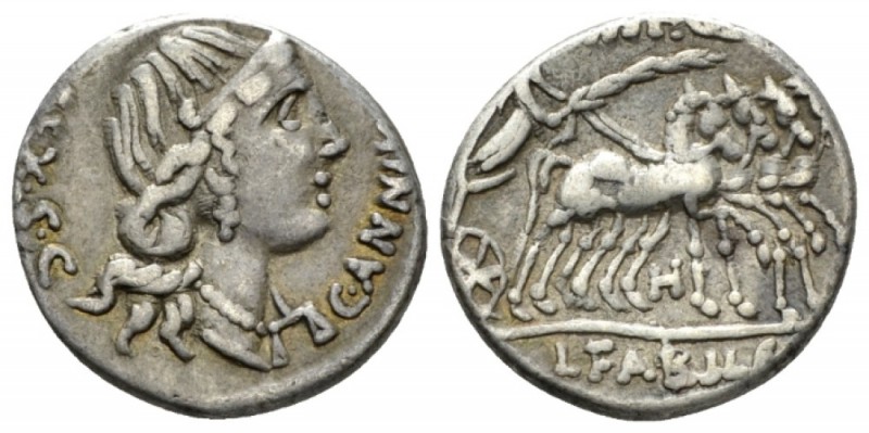 C. Annius. Denarius orth-Italy and Spain circa 82-81, AR 100mm., 3.83g. C·ANNIVS...