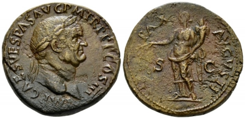 Vespasian, 69-79 Sestertius circa 71, Æ 33mm., 22.08g. IMP CAES VESPAS AVG P M T...