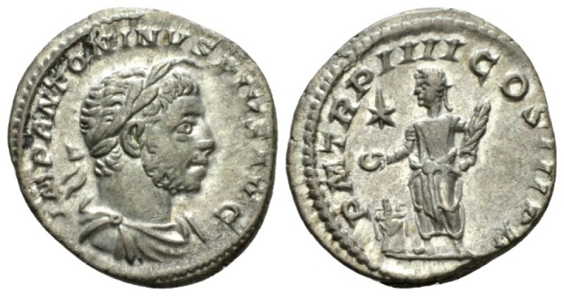 Elagabalus, 218-222 Denarius circa 221, AR 18mm., 2.91g. IMP ANTONINVS PIVS AVG ...