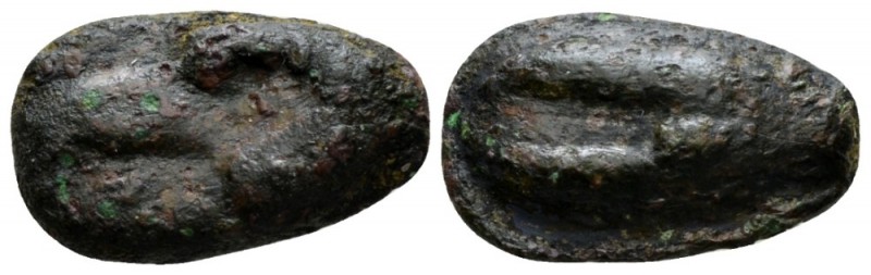 Sicily, Agrigentum Onkia circa 450-440, Æ 19mm., 4.69g. Eagle's head l. Rev. Cra...