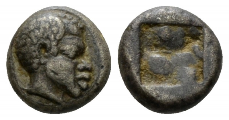 Lesbos, Uncertian mint Obol circa 450, AR 7mm., 0.93g. Lesbos, , Obol circa 450,...