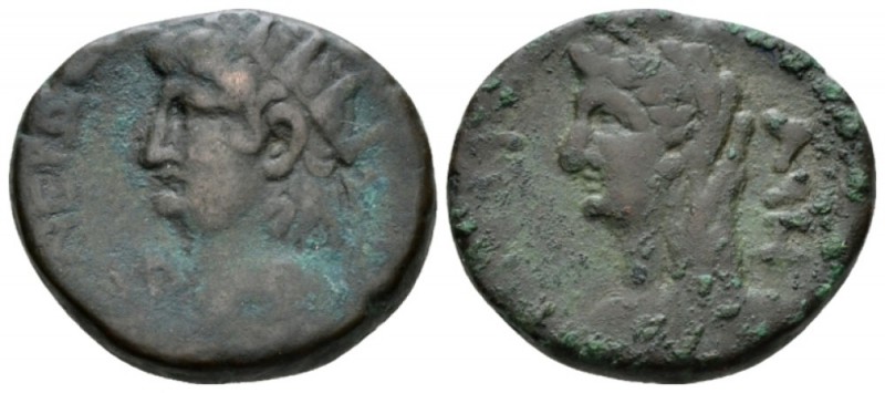 Egypt, Alexandria Nero, 54-68 Tetradrachm circa 67-68 (year 14), billon 15mm., 1...