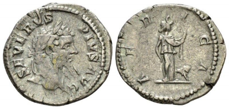 Septimius Severus, 193-211 Denarius circa 202-210, AR 20.5mm., 3.75g. SEVERVS PI...