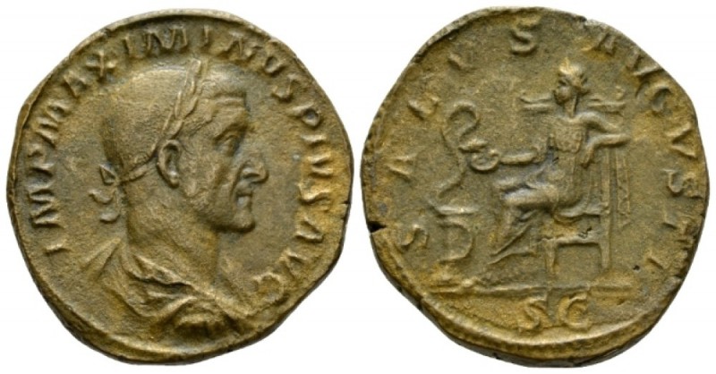 Maximinus I, 235-238 Sestertius 235-236, Æ 29mm., 22.74g. IMP MAXIMINVS PIVS AVG...