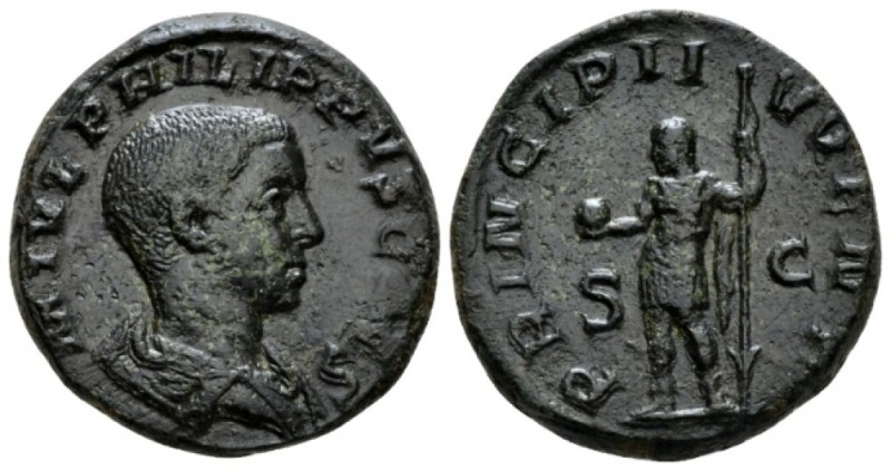 Philip II Caesar, 244-247 As circa 244-246, Æ 23.5mm., 11.62g. M IVL PHILIPPVS C...