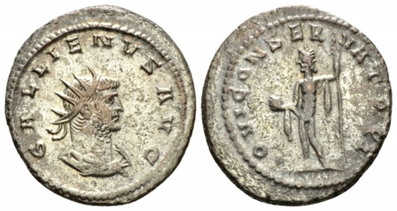 Gallienus, 253-268 Antoninianus circa 264, AR 21.5mm., 3.68g. Radiate, draped an...