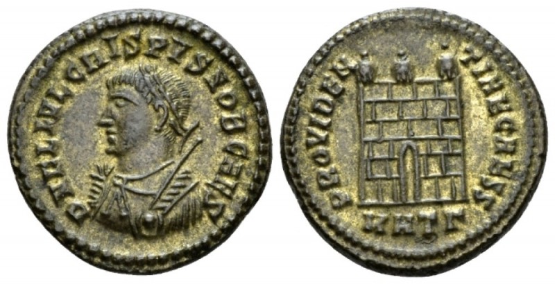 Crispus caesar, 317-326 Follis Heraclea circa 317, billon 19mm., 3.65g. D N FL I...