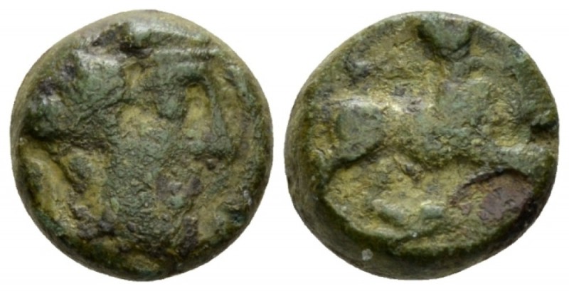 Campania, Uncertain Mint. Capua (?) Bronze Late 90s-early 80s, Æ 14mm., 5.36g. W...