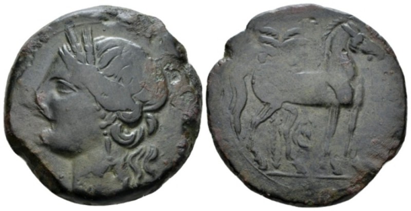 The Carthaginians in Sicily and North Africa, Carthage Trishekel circa 220-215, ...