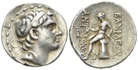 The Seleucid Kings, Antiochus III, 223-187 Antioch on the Orontes Tetradrachm circa 204-197, AR 30mm., 17.02g. Diademed head r. Rev. Apollo Delphios s...