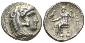 The Ptolemies, Ptolemy I Soter, 323-305 Arados Tetradrachm 320-315, AR 25.5mm., 16.25g. Head of Herakles wearing lion skin r. Rev. Zeus Aëtophoros sea...