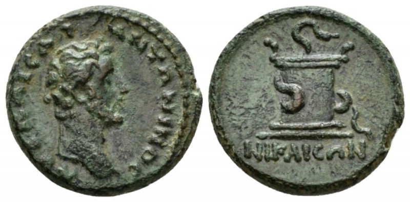 Bithynia, Nicaea Antoninus Pius, 138-161 Bronze circa 138-161, Æ 18mm., 4.24g. B...