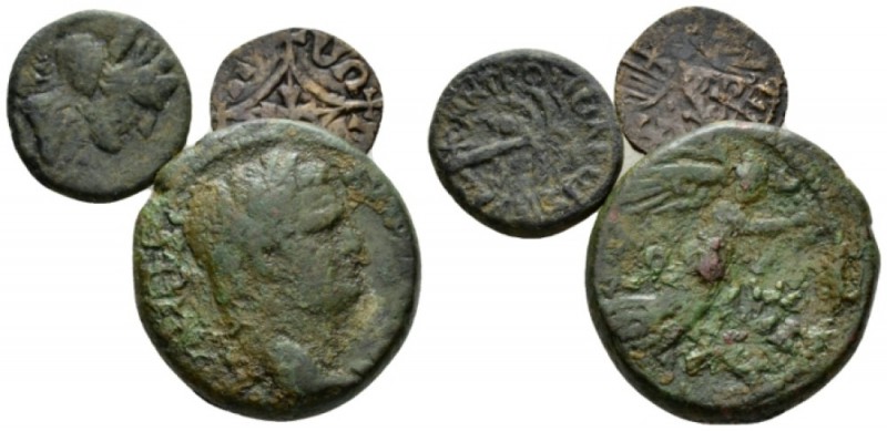 Phoenicia, Tyre Lot of 3 coins II cent, Æ 20mm., 20.15g. Lot of 3 coins: Vespasi...