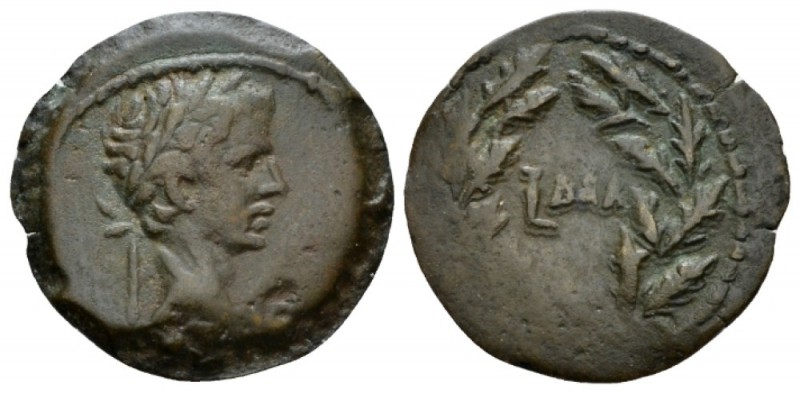 Egypt, Alexandria. Dattari. Octavian as Augustus, 27 BC – 14 AD Obol circa 11-12...