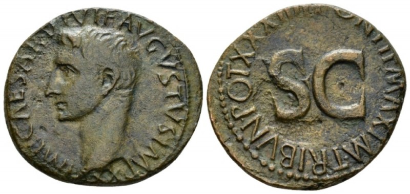 Octavian as Augustus, 27 BC – 14 AD As circa 11-12, Æ 28mm., 9.76g. Bare head l....