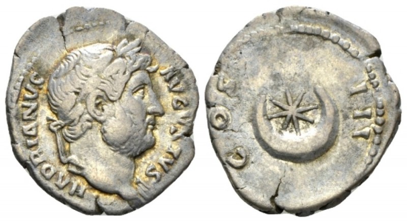 Hadrian, 117-138 Denarius circa 125-128, AR 18.5mm., 3.16g. Lot description: HAD...