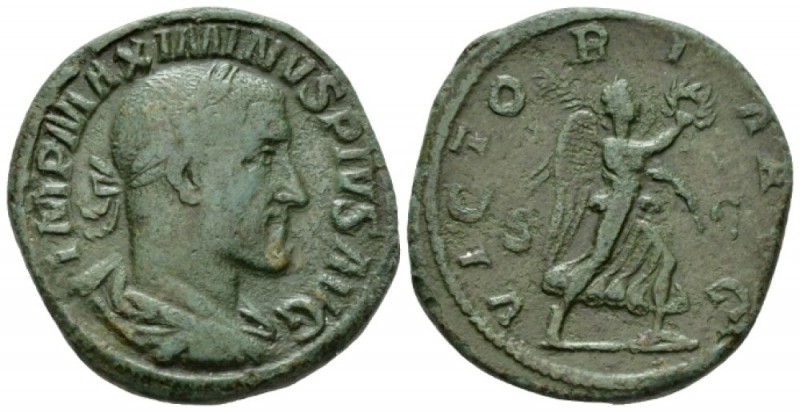 Maximinus I, 235-238 Sestertius 235-236, Æ 31.5mm., 22.05g. IMP MAXIMINVS PIVS A...