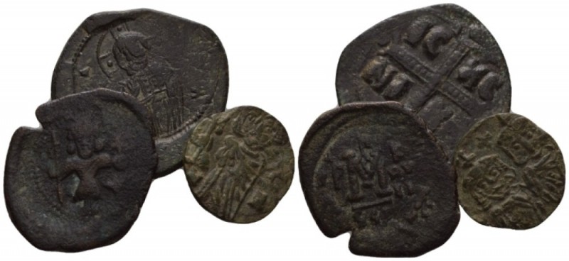 Heraclius, 610-641 Lot of three Follis Sicily circa610-641, Æ 24mm., 15.31g. Lot...