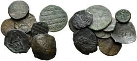Lot of 10 bronzes Lot of 10 bronzes Sicily circa 600-1100, Æ 20mm., 31.66g. Lot of 10 bronzes, the majority fraction of sicilian Follis, including a T...