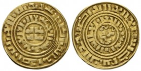 Acre, Crusader States. Latin Kingdom of Jerusalem. Bezant, imitating a Dinar of the Ayyubid caliph al-Ami circa 1148-87, AV 23mm., 3.35g. Album 730. M...