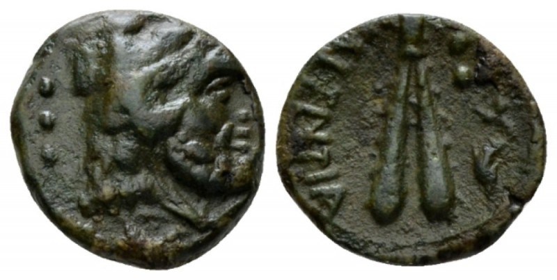 Bruttium, Hipponion (as Vibo Valentia) Quadrans circa 193-150, Æ 12.5mm., 1.76g....