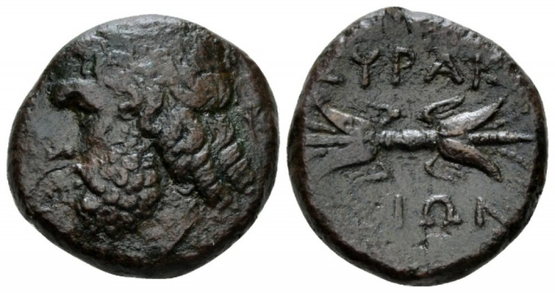 Sicily, Syracuse Bronze circa 289-287, Æ 21.5mm., 7.74g. Head of Zeus Eleutherio...