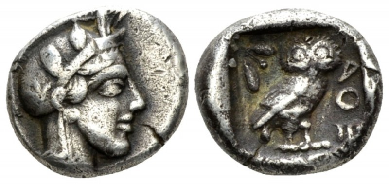 Attica, Athens Drachm circa 454-404, AR 15.5mm., 4.17g. Head of Athena r., weari...