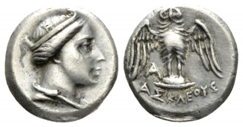 Pontus, Amisus Hemidrachm circa 300-125, AR 12mm., 1.72g. Head of Hera r. Rev. O...