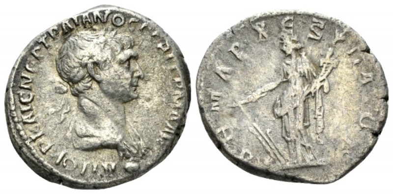 Cappadocia, Caesarea Trajan, 98-117 Didrachm circa 98-99 (year 2), AR 22.5mm., 6...