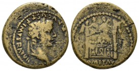 Tiberius caesar, 9 – 14 Semis circa 9-14, Æ 19.5mm., 4.75g. Laureate head r. Rev. Altar of Lyons. C 38. RIC 246.

About Very Fine.

 

In additi...