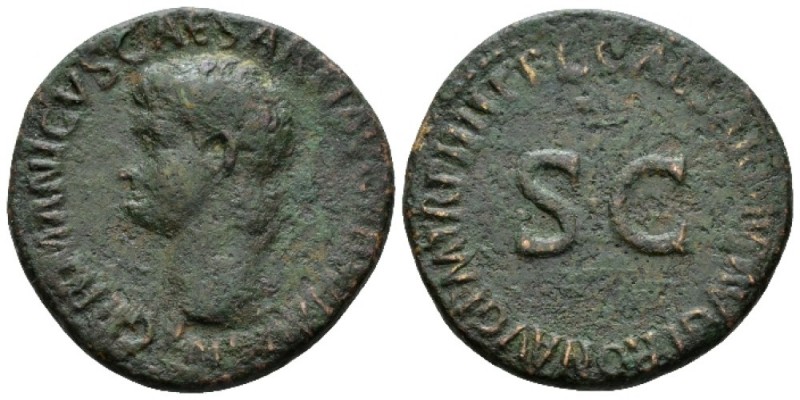 Germanicus, father of Gaius As circa 40-41, Æ 28.5mm., 10.48g. Bare head l. Rev....