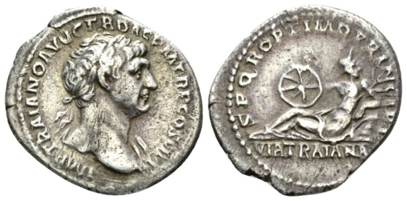 Trajan, 98-117 Denarius circa 112-113, AR 20mm., 2.97g. IMP TRAIANO AVG GER DAC ...