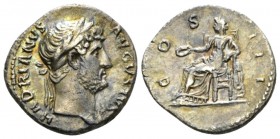 Hadrian, 117-138 Denarius circa 125-128, AR 18.5mm., 3.02g. HADRIANVS AVGVSTVS Laureate bust r., slight drapery on far shoulder. Rev. COS III Concordi...