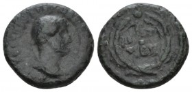 Hadrian, 117-138 Quadrans Noricum circa 129-138, Æ 15.5mm., 2.87g. Laureate and draped bust r. Rev. MET·NOR in laurel wreath. RIC 1011a. C 962.

Dar...