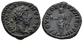 Marcus Aurelius, 161-180 Denarius circa 162-163, AR 17.5mm., 3.39g. Laureate head r. Rev. Providentia standing l., holding globe and cornucopia. RIC 7...