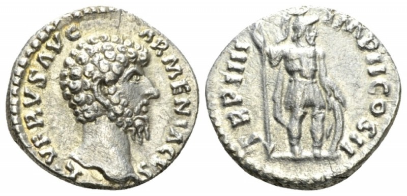 Lucius Verus, 161-169 Denarius circa 163-164, AR 17.5mm., 3.23g. L VERVS AVG ARM...