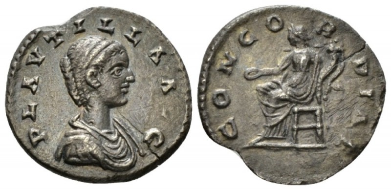 Plautilla, wife of Caracalla Denarius Laodicaea circa 202-205, AR 18.5mm., 2.09g...