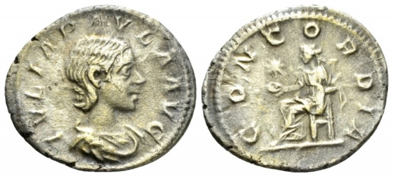 Julia Paula, wife of Elagabalus Denarius after 219, AR 20.5mm., 2.51g. Draped bu...